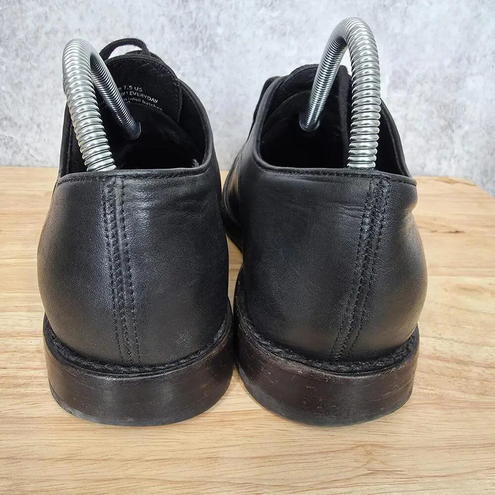 Thursday Oxford Shoes Men 7.5 Black Leather Cap Toe Everyday Dress Derby Shoes *
